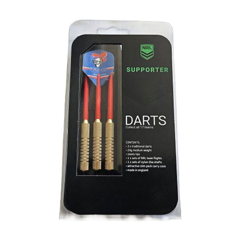 NRL 3pc NRL Darts Newcastle Knights Team Design Flights & Shafts Case Included (2 Pack) — image 2
