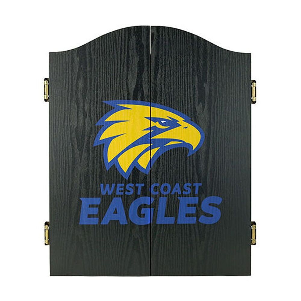 Afl Dartboard and Cabinet Set Black Finish West Coast Eagles Team Design — image 3