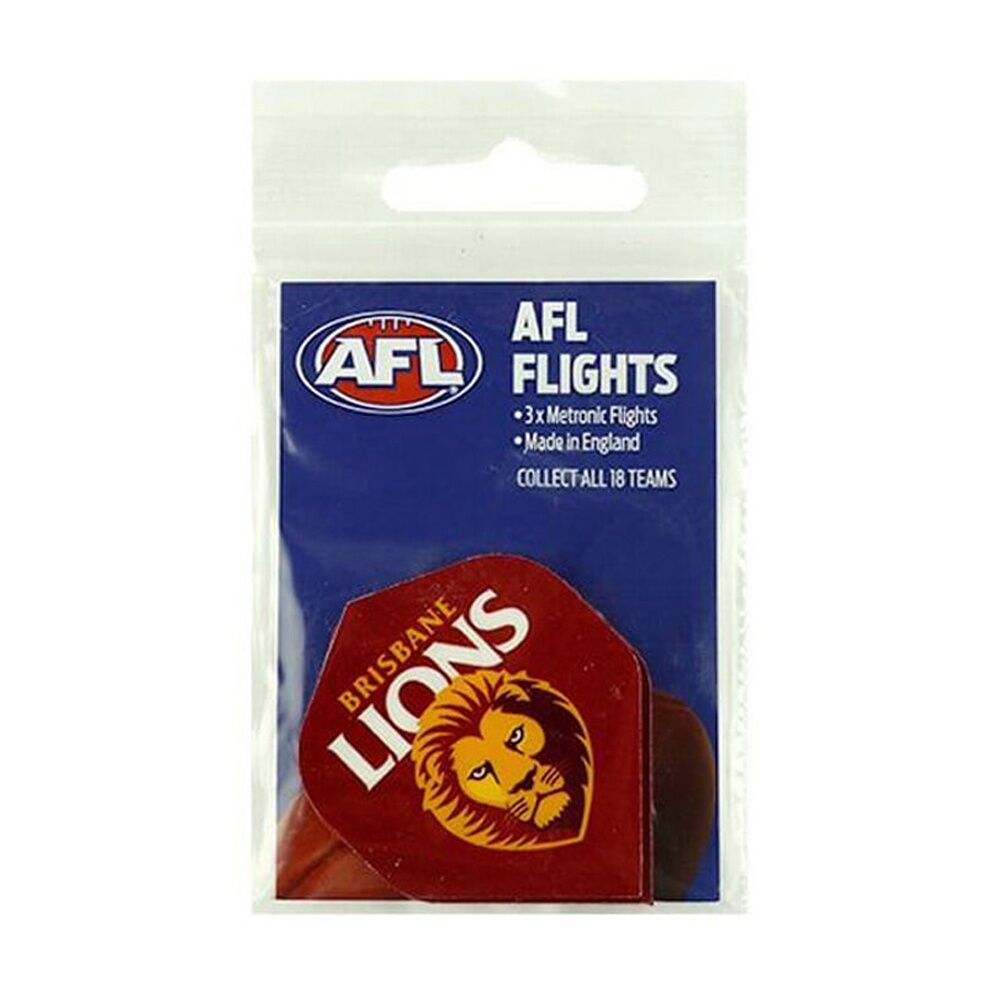 Afl Dart Flights Brisbane Lions Team Design Metronic Pack England Made (3 Pieces)