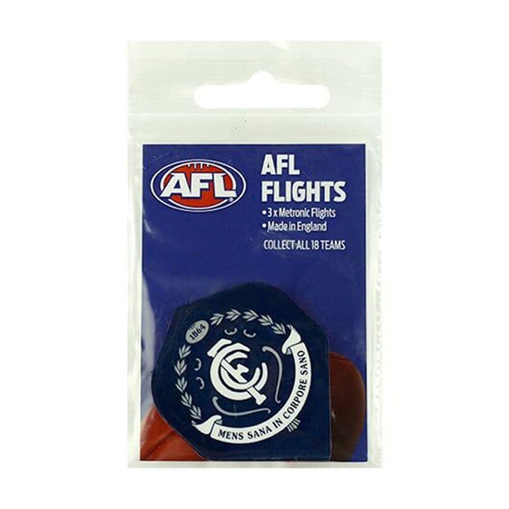 Afl Dart Flights Carlton Blues Team Design Metronic Pack England Made (3 Pieces)