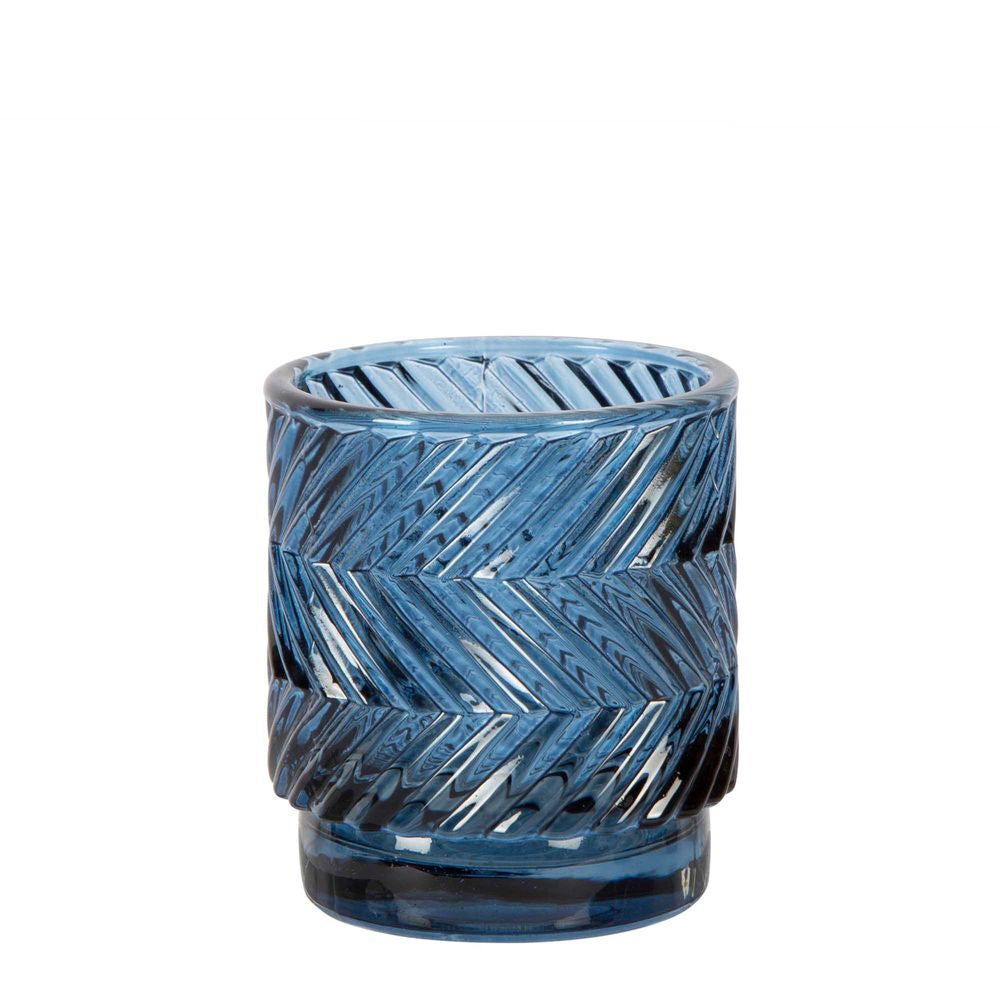 Belle Zephyr Glass Tealight Candle Holder Storage Display Decor Sml 8cm Midnight