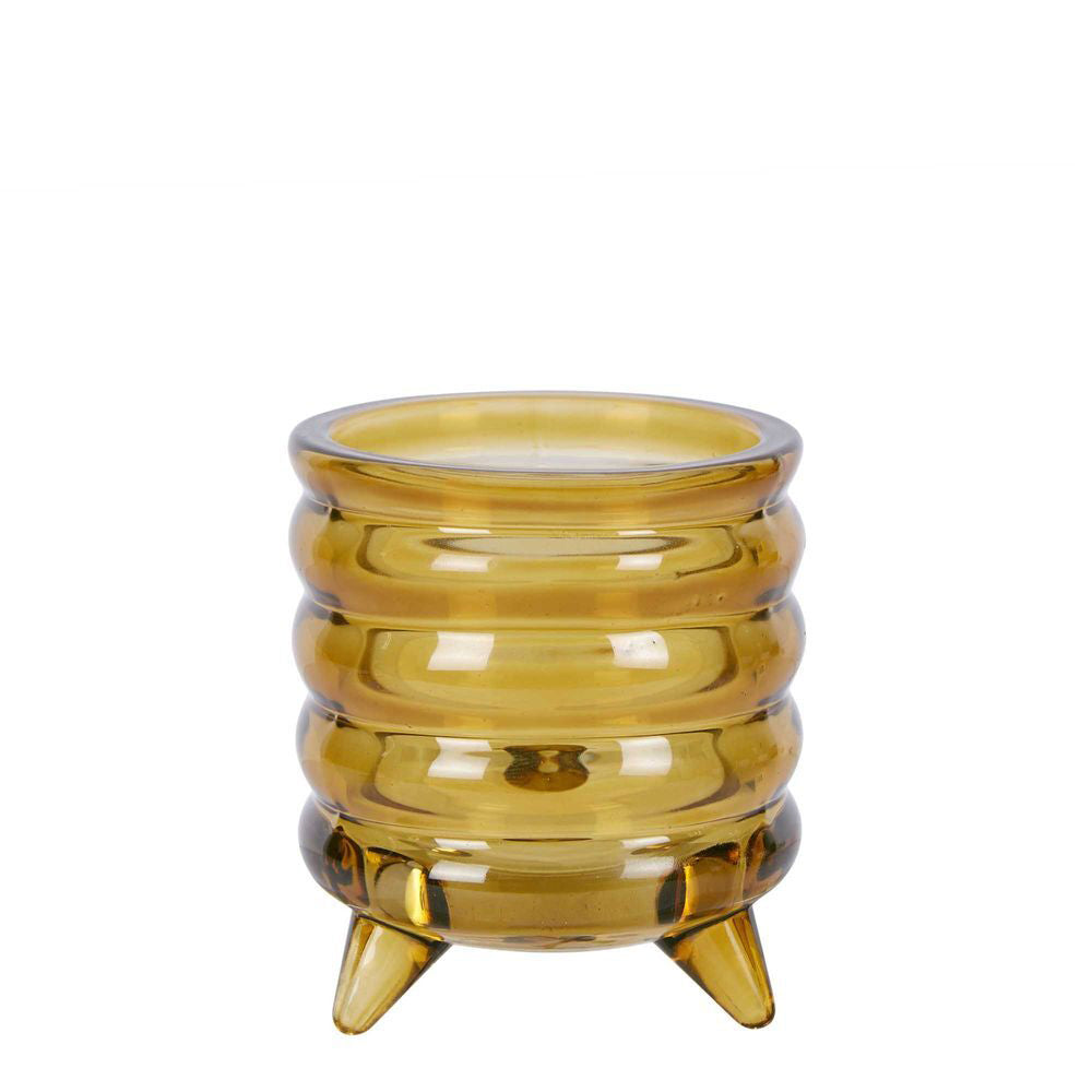 Belle Ripple Glass Tealight Candle Holder Storage Display Small 8cm Sienna (6 Pack) — image 2