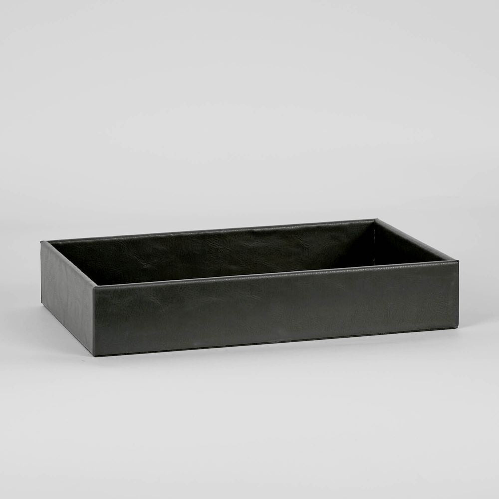 Belle Storage Tray 30.5x20.5cm Home Living Room Organiser Decor Rectangle Black — image 3