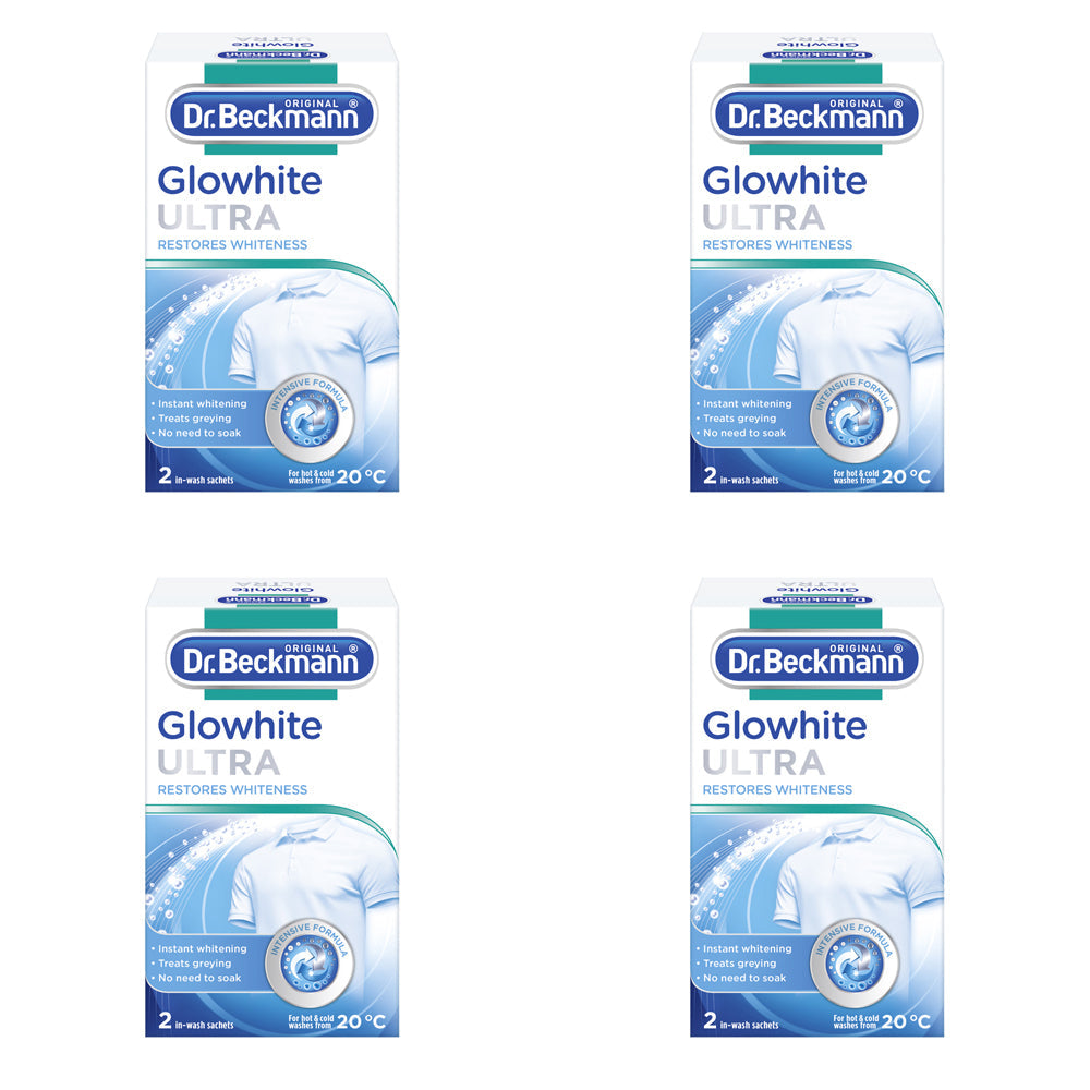 DR Beckmann 2pc Dr Beckmann Glow White Ultra Clothes Laundry Detergent (4 Pack)
