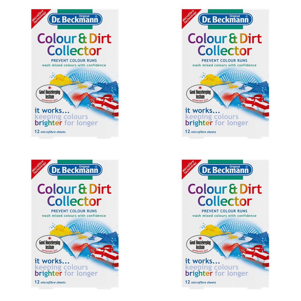 DR Beckmann 12pc Dr Beckmann Colour & Dirt Collector Laundry Detergent (4 Pack)