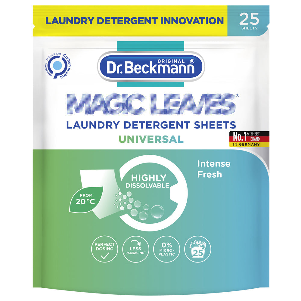 DR Beckmann 25pc Dr Beckmann Magic Leaves Universal Laundry Detergent Sheet Intense Fresh (2 Pack) — image 2