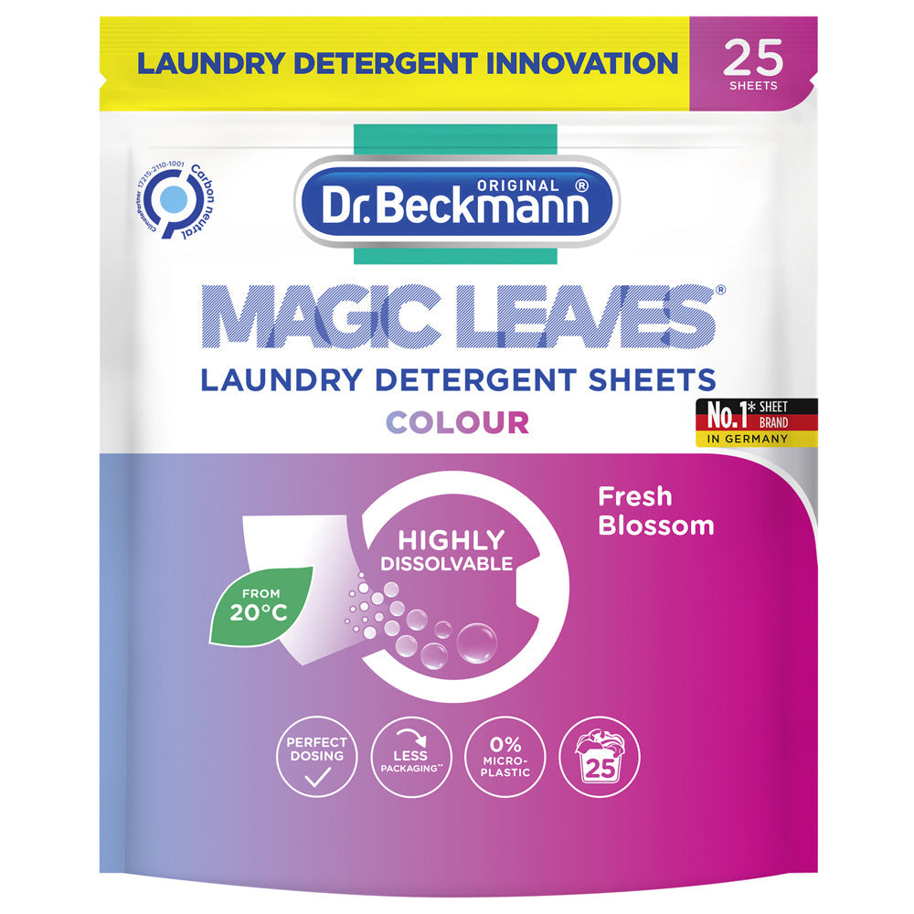 DR Beckmann 25pc Dr Beckmann Magic Leaves Fabric Laundry Detergent Sheet Fresh Blossoms (2 Pack) — image 2