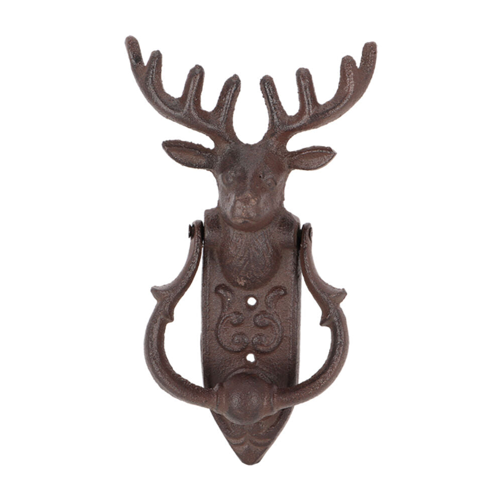 Esschert Design Entrance Door Knocker Deer Home Decor Cast Iron 22.8cm Brown (2 Pack) — image 2