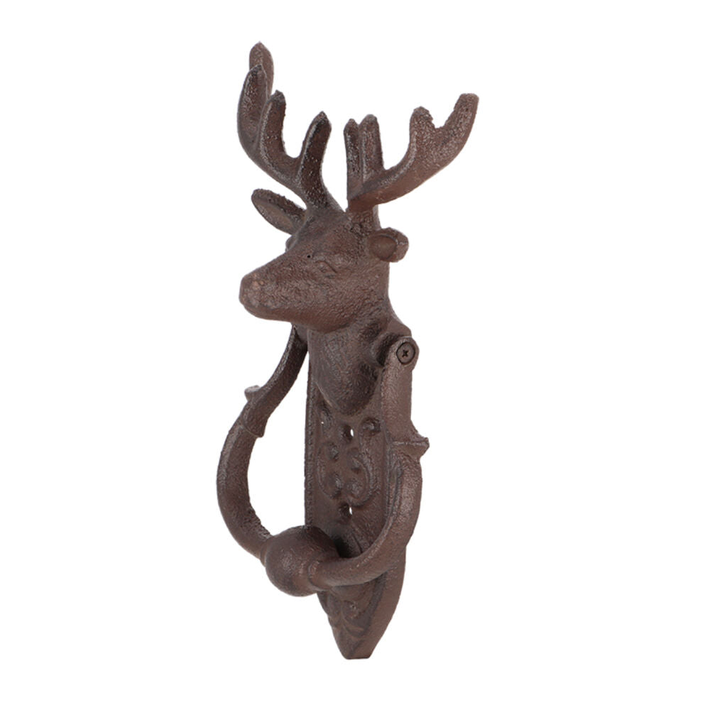 Esschert Design Entrance Door Knocker Deer Home Decor Cast Iron 22.8cm Brown (2 Pack) — image 3