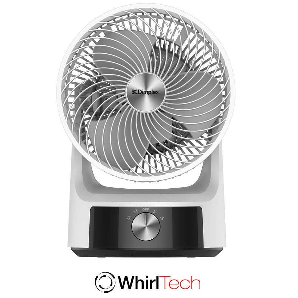 Dimplex DCACM20 Whirl Fan Air Circulator/2 Speed/Cooling/Cooler/Oscillating WHT