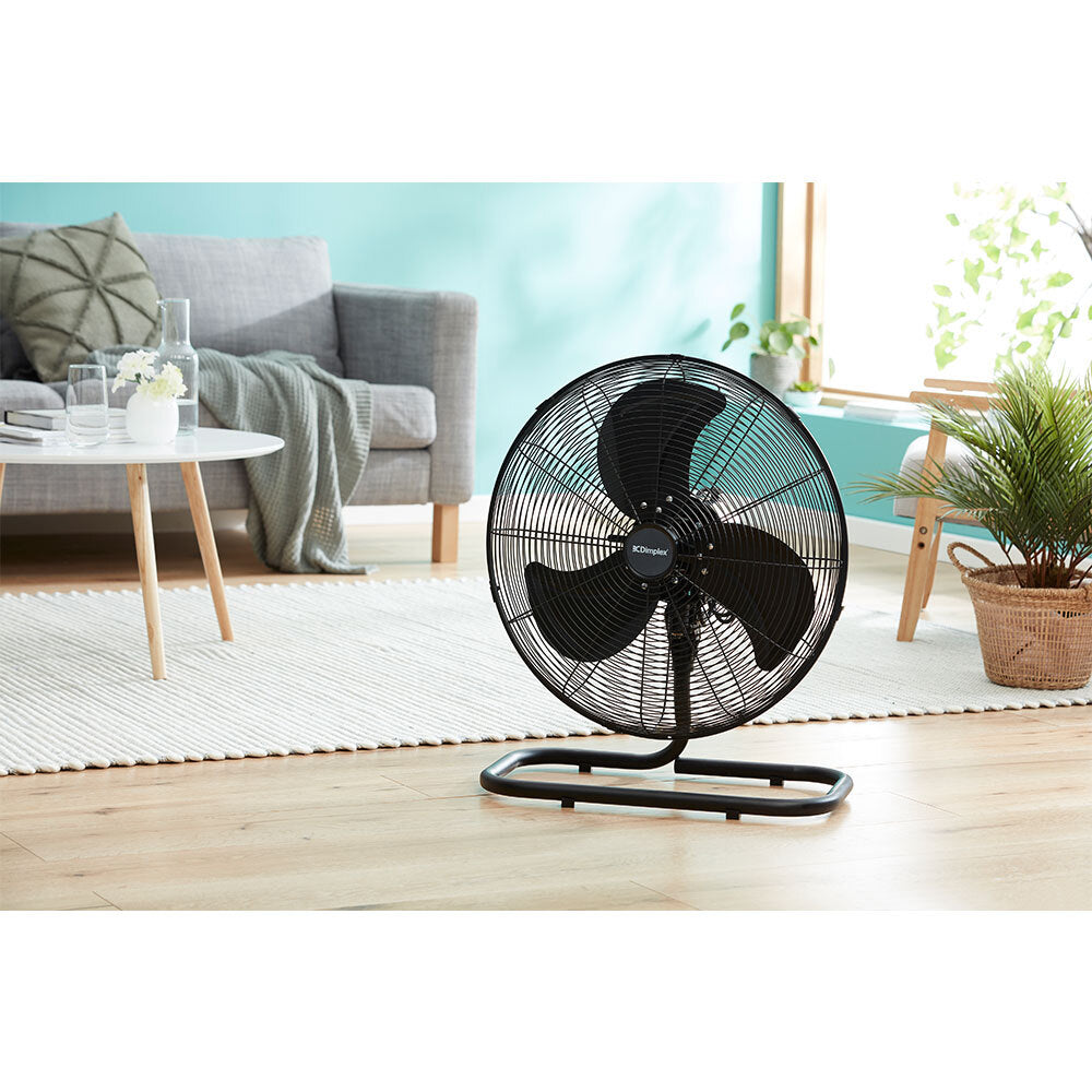 Dimplex 40cm High Velocity Oscillating Floor Fan Black Home Air Cooling — image 4