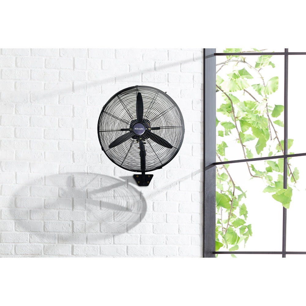 Dimplex 50cm High Velocity 180W Oscillating Wall Mounted Fan w/ Remote Black — image 3