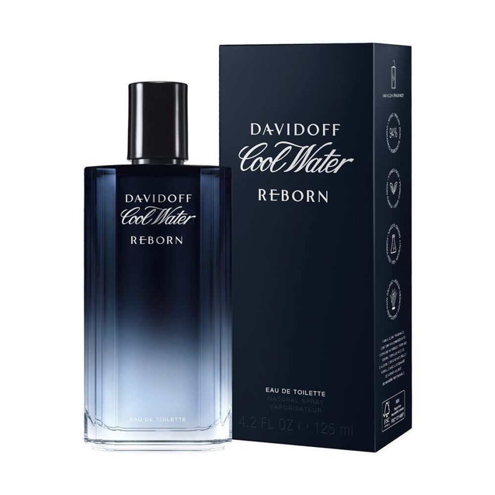 Davidoff 125mL Cool Water Reborn Mens Fragrance EDT Eau De Toilette Spray Bottle
