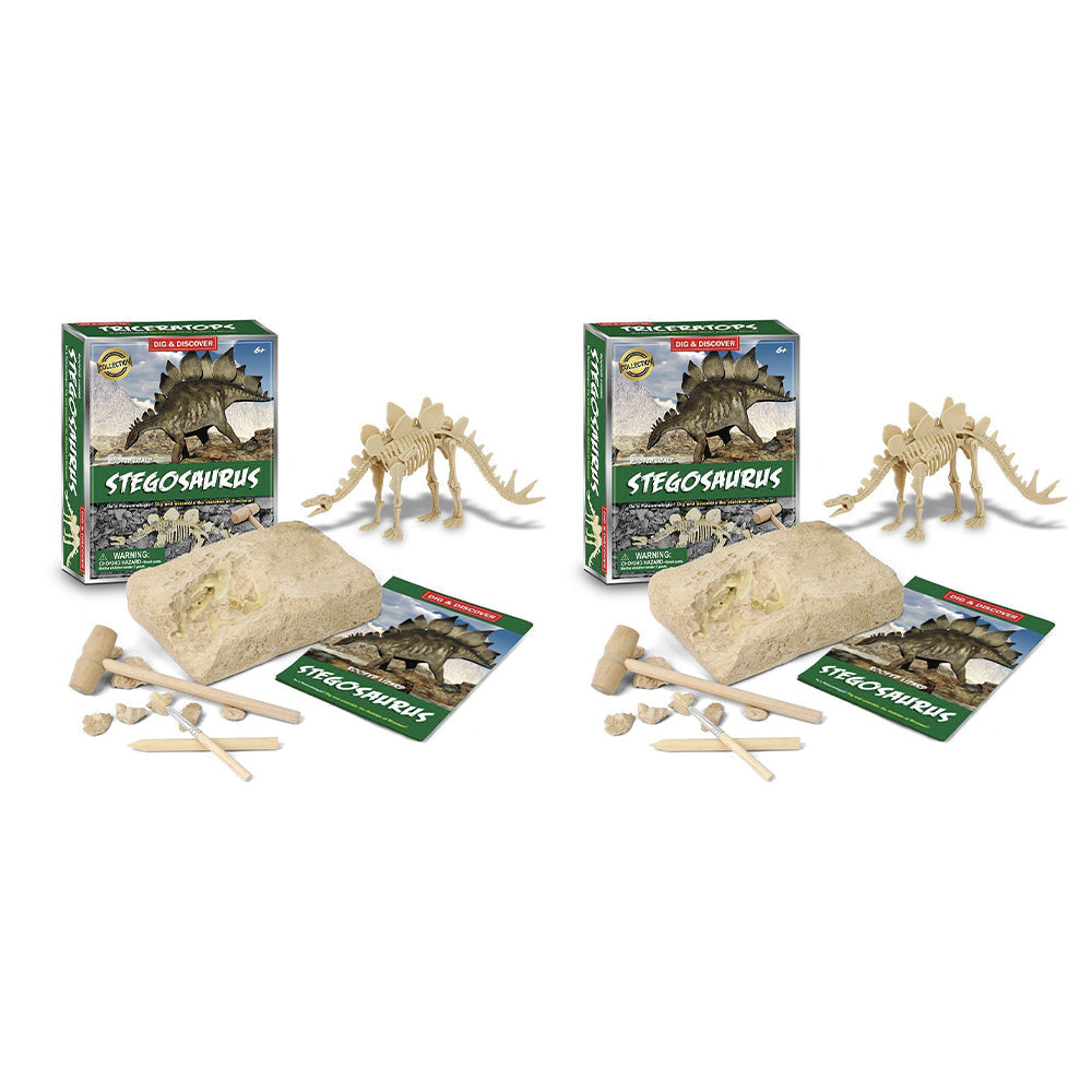 Kaper Kidz Childrens Dig & Discover Stegosaurus Dig/Excavation Kits 6y+ (2 Pack)