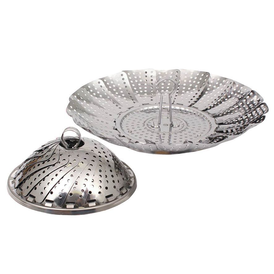 Appetito 23cm Stainless Steel Vegetable/Fish/Meat Folding Food Steamer Basket — image 2