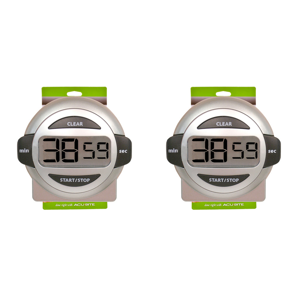 Acurite Digital Timer 100 Minutes Home Kitchen Cooking Tool Set (2 Pack)