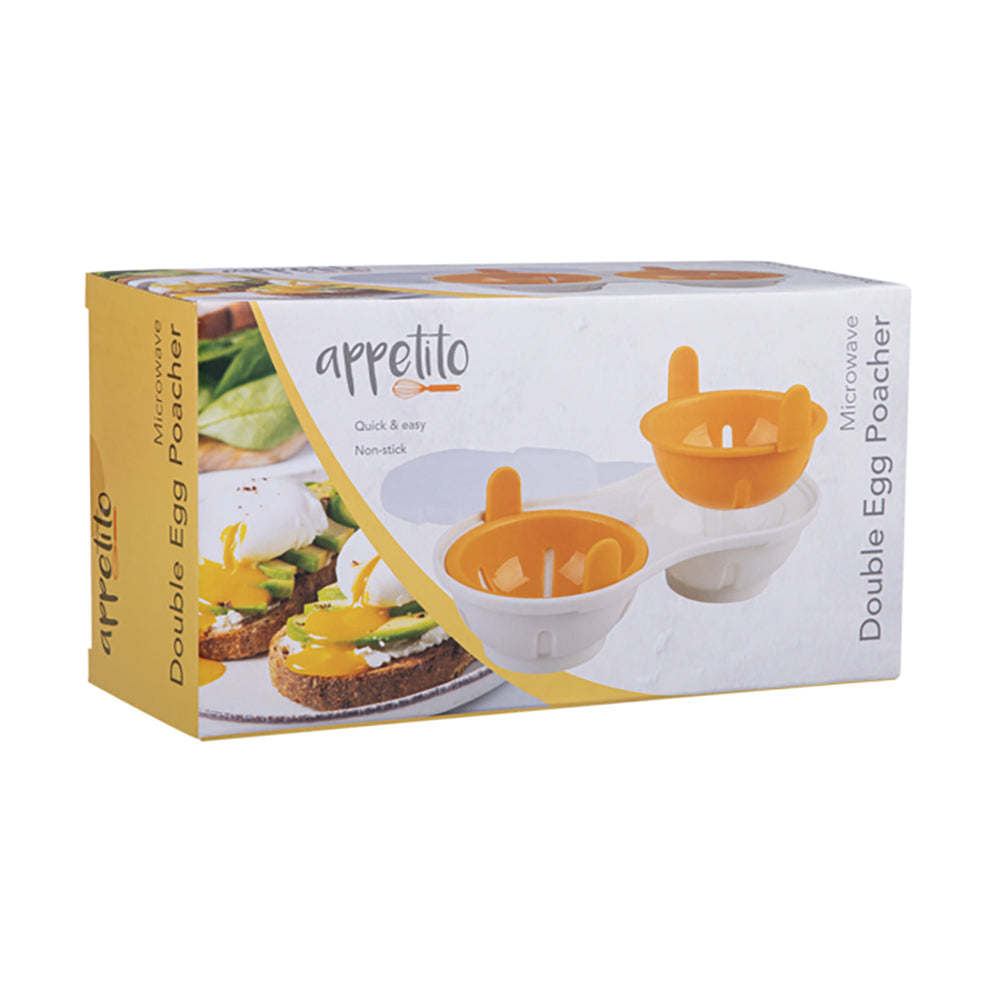 Appetito Microwave Double Egg Poacher Home Kitchen Cooking Tool Tableware — image 2