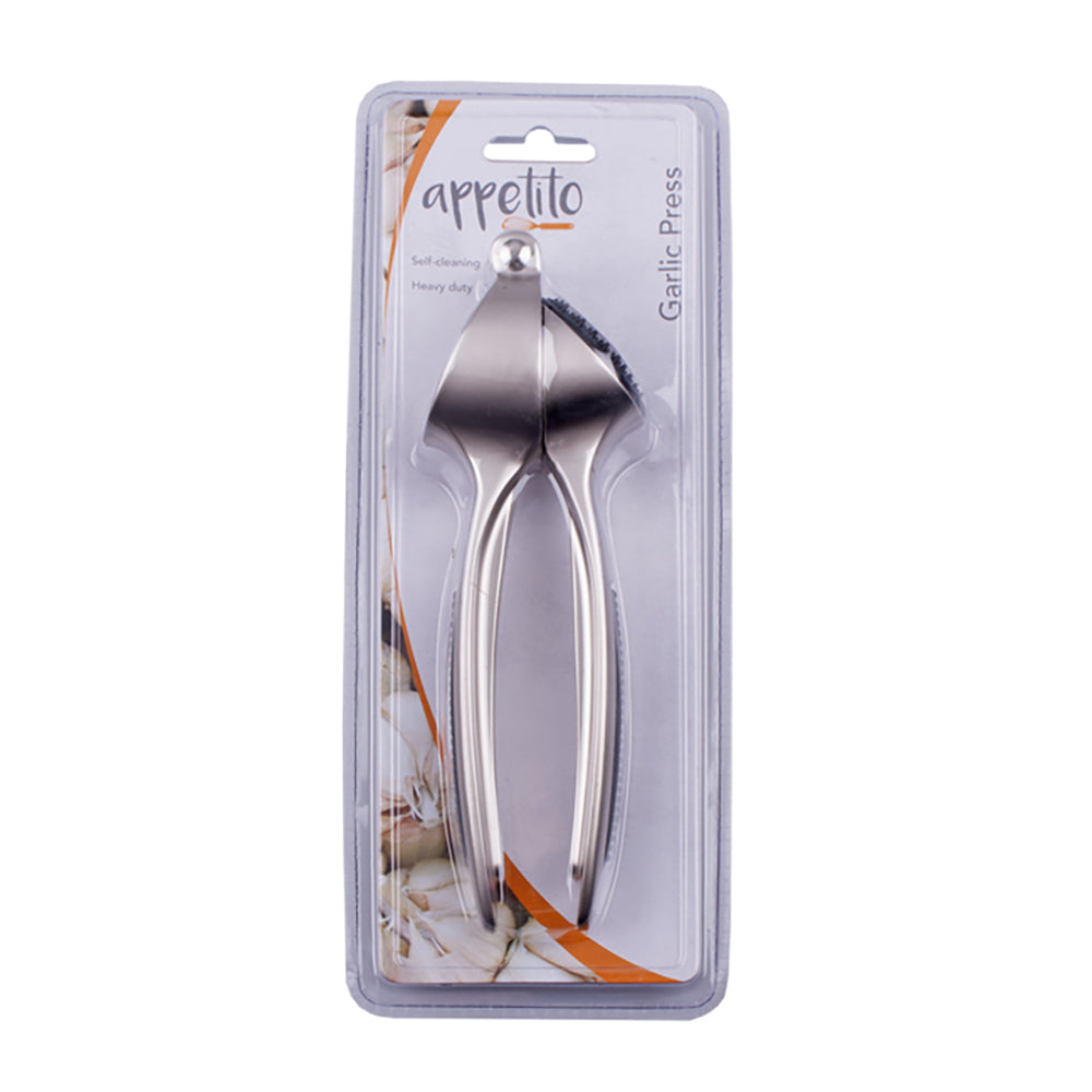 Appetito Garlic Press With Self-Cleaning Home Kitchen Cooking Tool Tableware