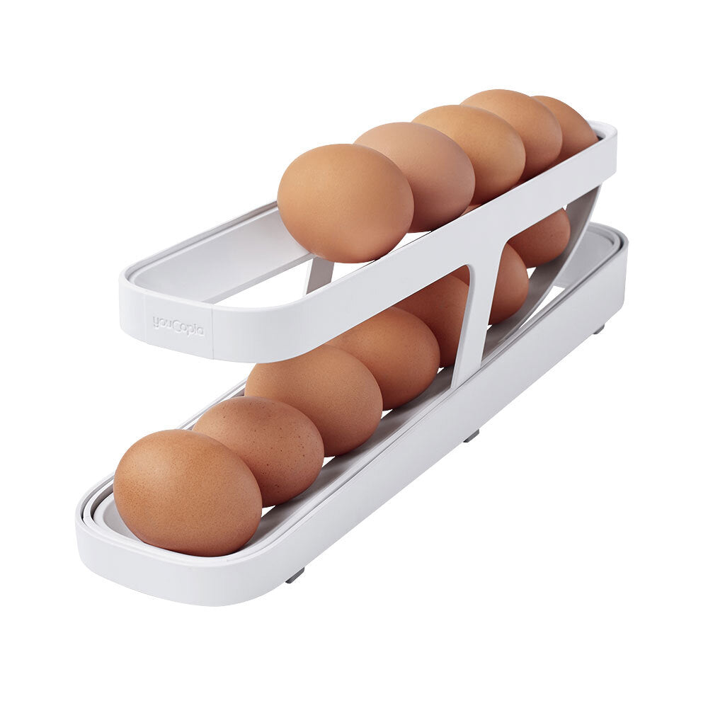 Youcopia Rolldown Egg Dispenser Fridge Storage Organiser Tray 8.6x36.1x10.4cm — image 2