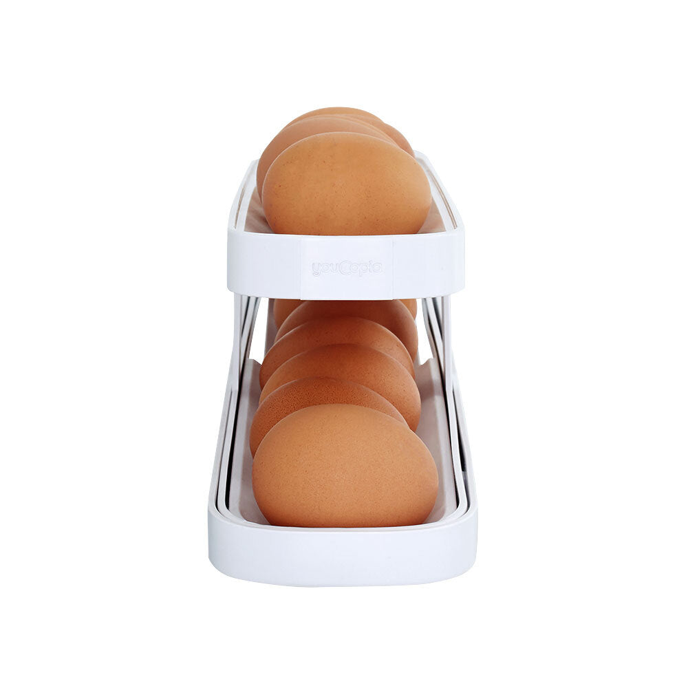Youcopia Rolldown Egg Dispenser Fridge Storage Organiser Tray 8.6x36.1x10.4cm — image 6