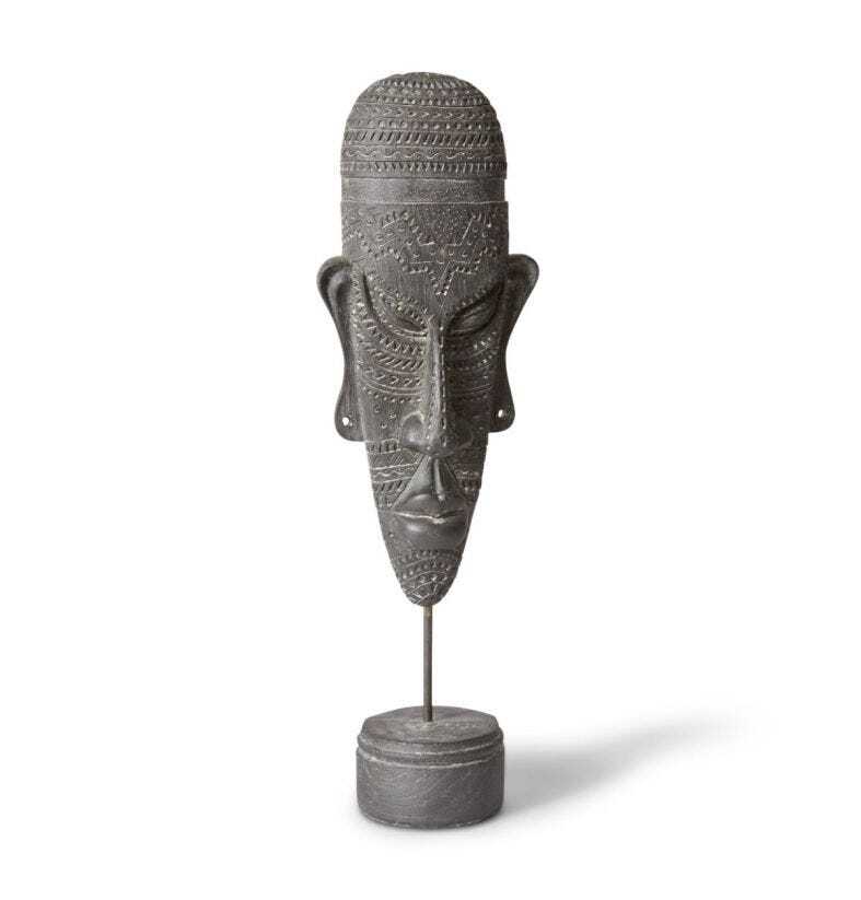 E Style 48cm Cement Raiden Sculpture Decor Figurine Ornament Antique Brown