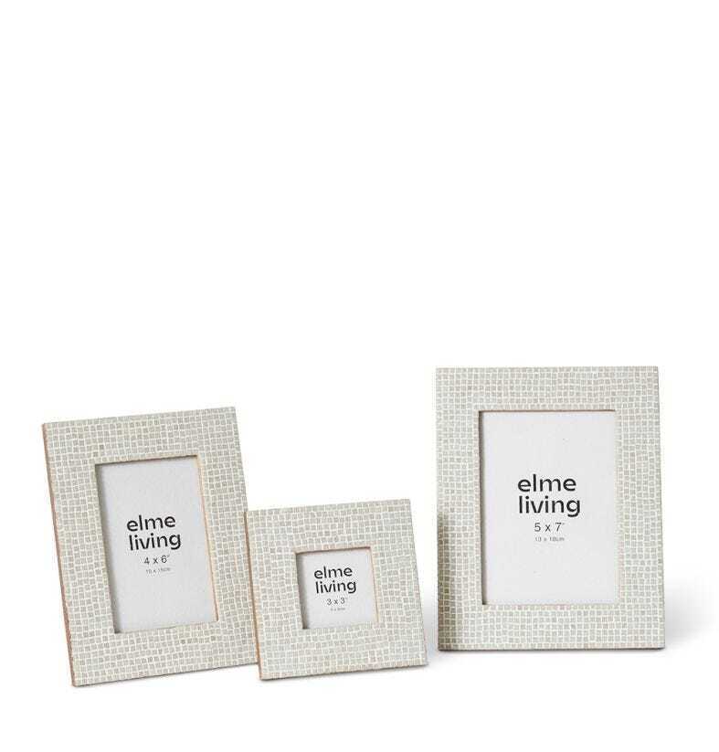 E Style Cambria Resin/Glass/MDF 5x7" Photo Frame Picture Display Decor White — image 2
