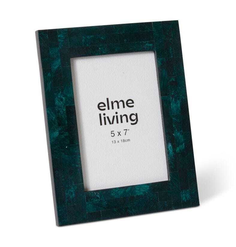 E Style Emerson Resin/Glass/MDF 5x7" Photo Frame Picture Display Decor — Green