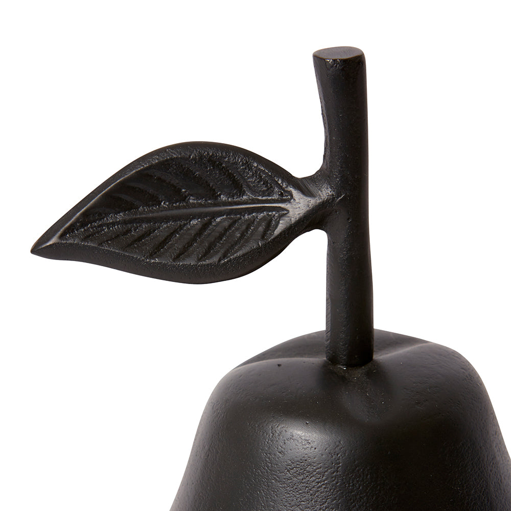 E Style Pear Home Decorative Fruit Sculpture Ornament - Black 13 x 13 x 22cm — image 2
