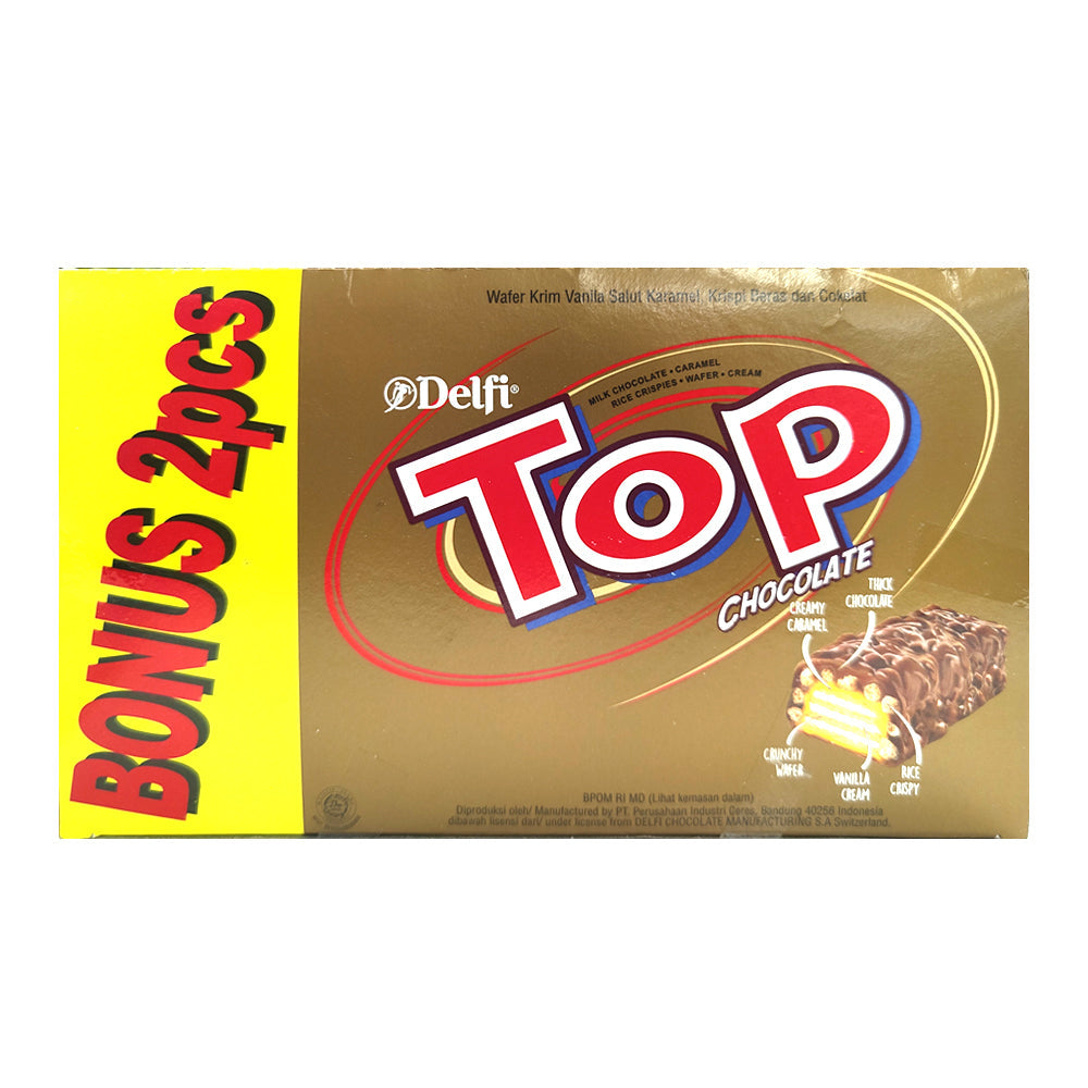 Delfi 26pc Delfi Top 9g Chocolate Bar Caramel Crunchy Wafer w/ Rice Crispies Box (3 Pack) — image 2