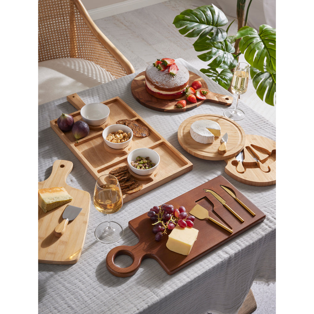 Davis & Waddell Herringbone Acacia Cutting/Chopping Board Round 33x40cm Natural — image 6