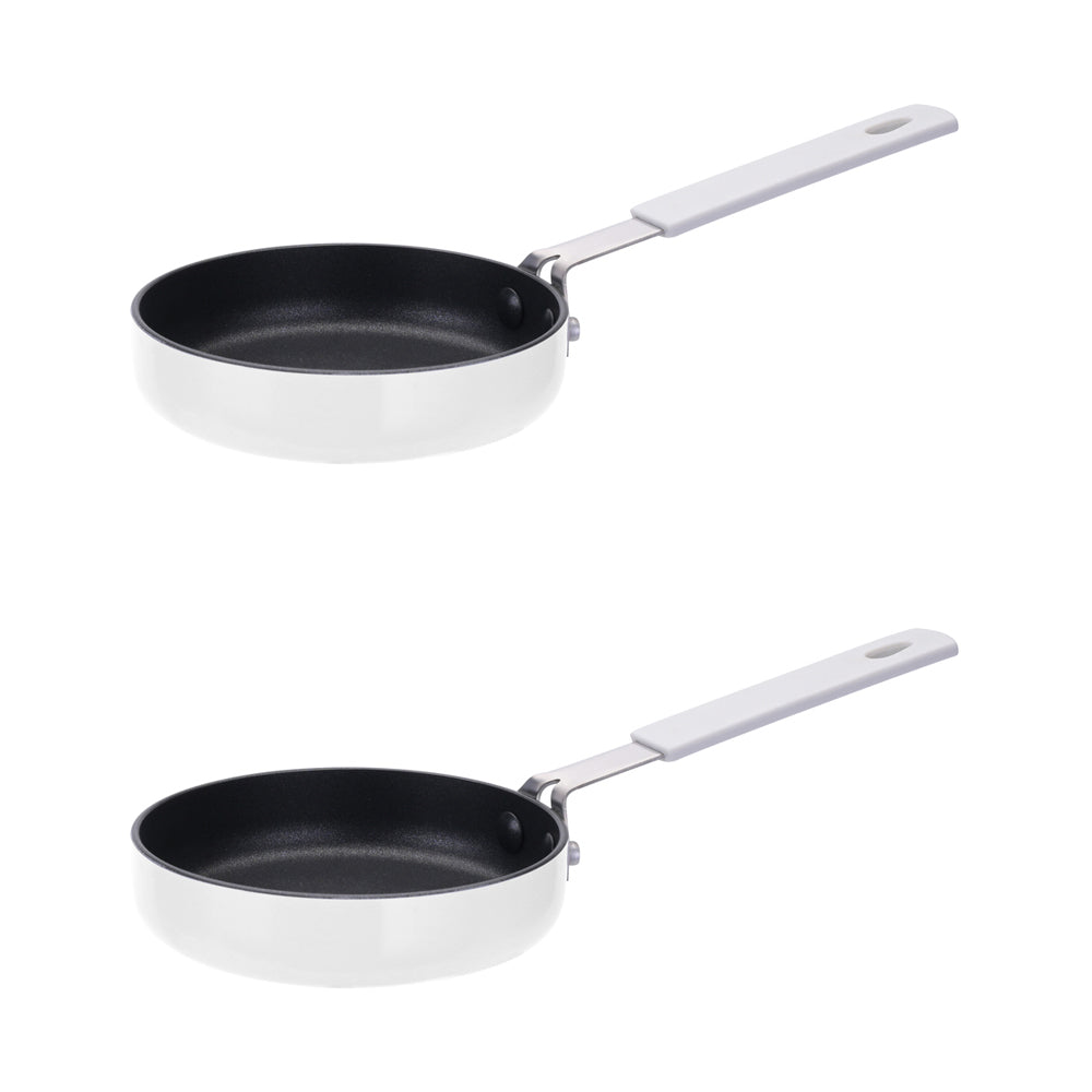 Davis & Waddell Mini Non-Stick Stir Frying Pan Induction/Gas 14x3.2cm Assort (2 Pack)