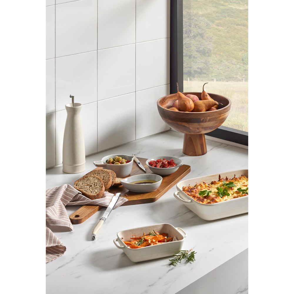 Davis & Waddell Darley Stoneware Bakeware Set Cream Speckle Rectangle Cream (3 Pieces) — image 10