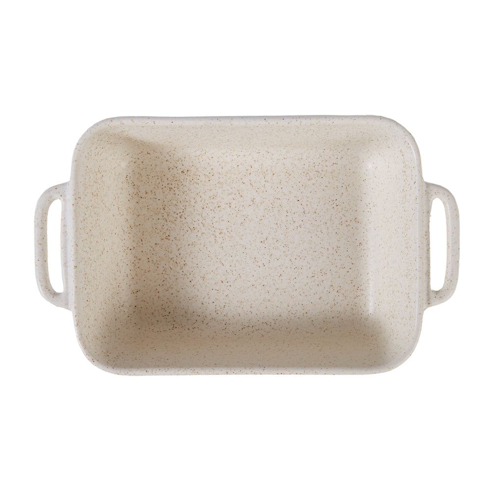 Davis & Waddell Darley Stoneware Bakeware Set Cream Speckle Rectangle Cream (3 Pieces) — image 3