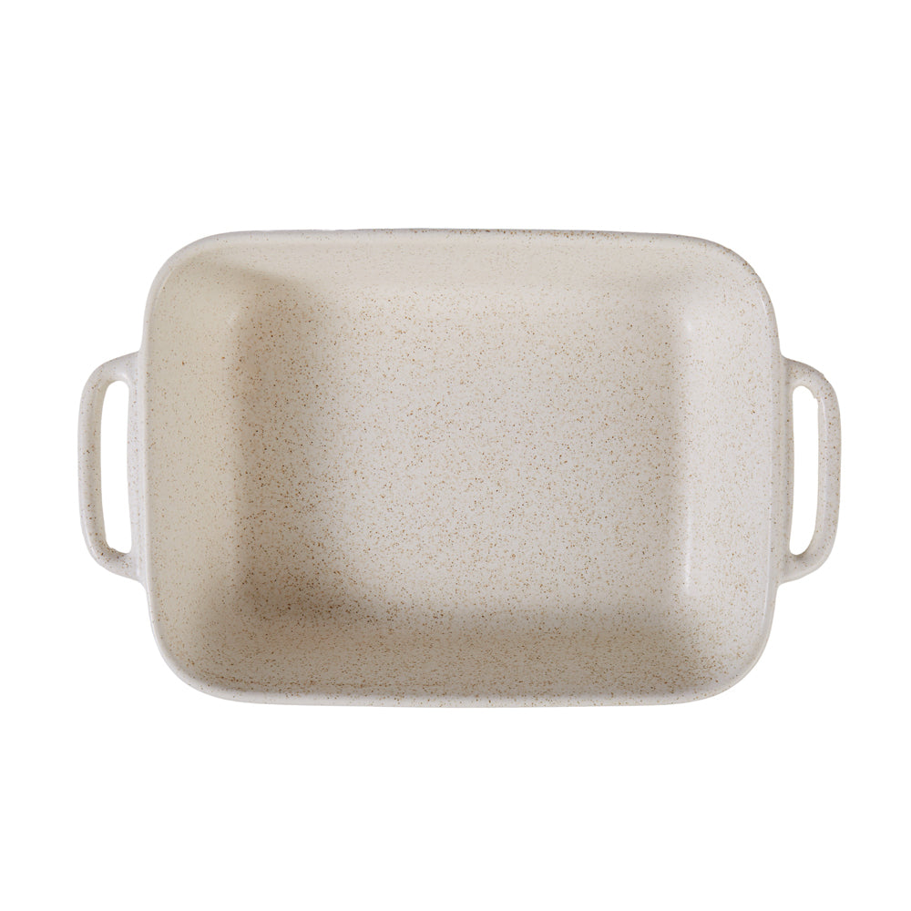 Davis & Waddell Darley Stoneware Bakeware Set Cream Speckle Rectangle Cream (3 Pieces) — image 4
