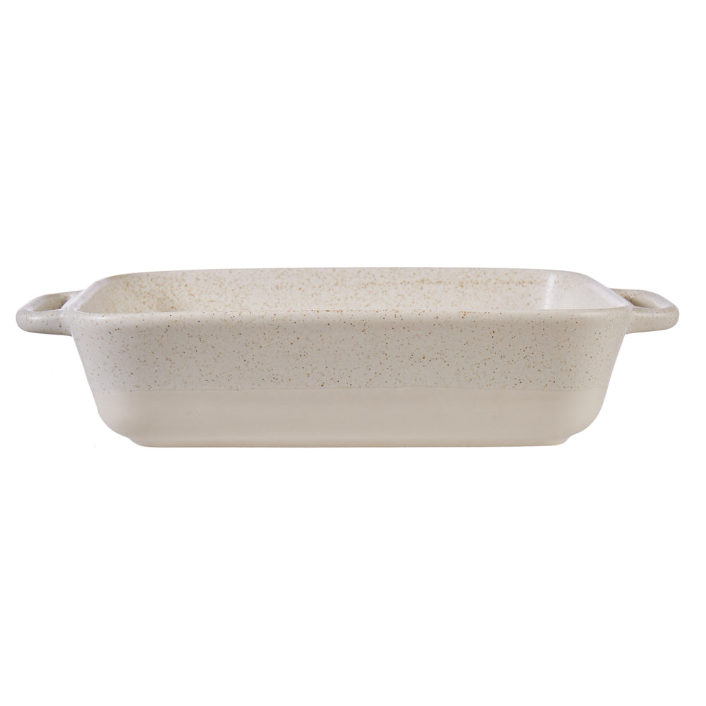 Davis & Waddell Darley Stoneware Bakeware Set Cream Speckle Rectangle Cream (3 Pieces) — image 7