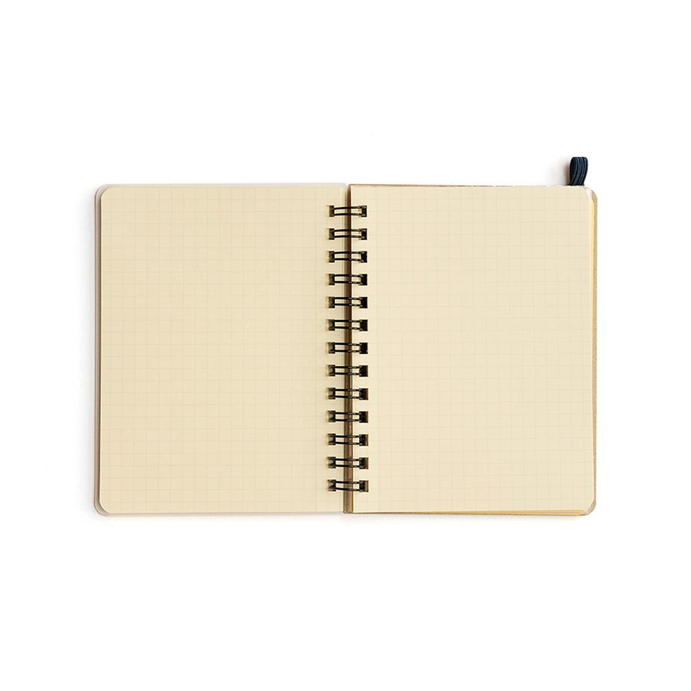Delfonics Rollbahn Medium Spiral Bound Notebook Grid Journal Stationery Black — image 2