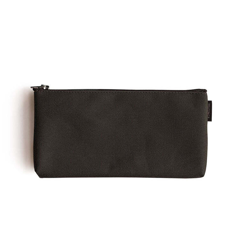 Delfonics Marek Canvas Flat Pencil Case Rectangle Storage Pouch 18.5cm Black