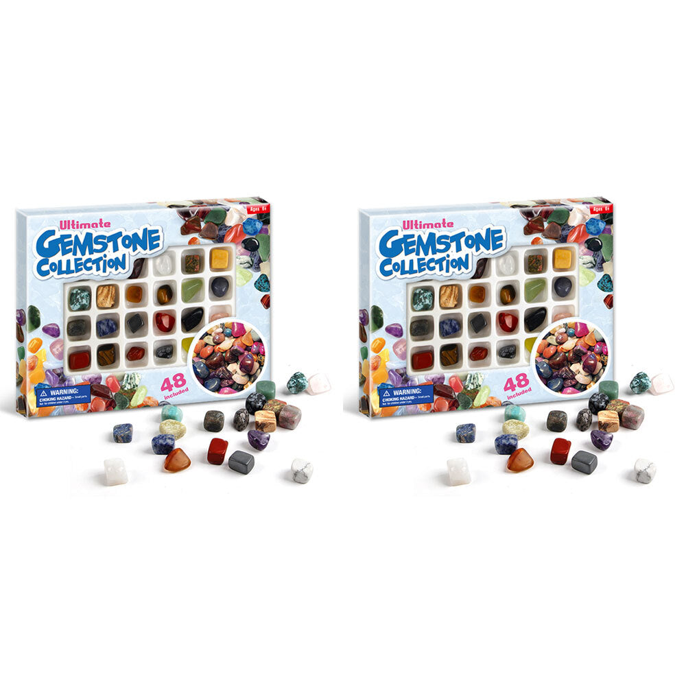 Kaper Kidz 48pc Kaper Kidz Ultimate Gemstone Rock Collection Kids/Childrens Toy 6Y+ (2 Pack)