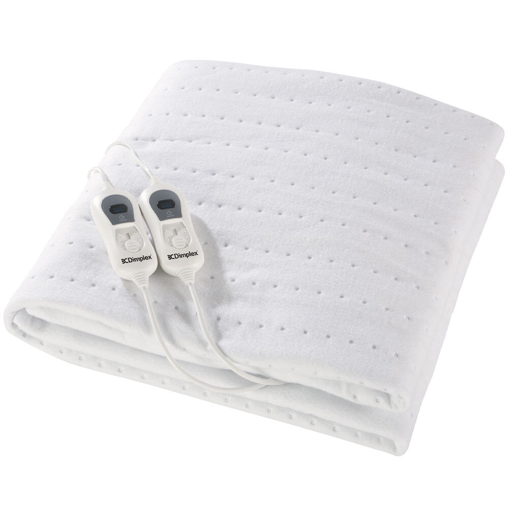 Dimplex Bed Fitted Non-Woven Washable Electric Heated Blanket White — Double