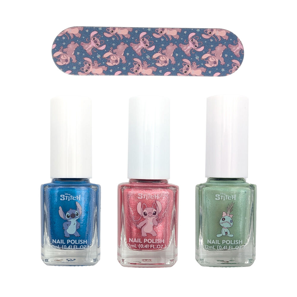 Disney Stitch Nail Polish Kids Pamper Accessory Gift Box Set w/ Nail File (6 Pieces) — image 4