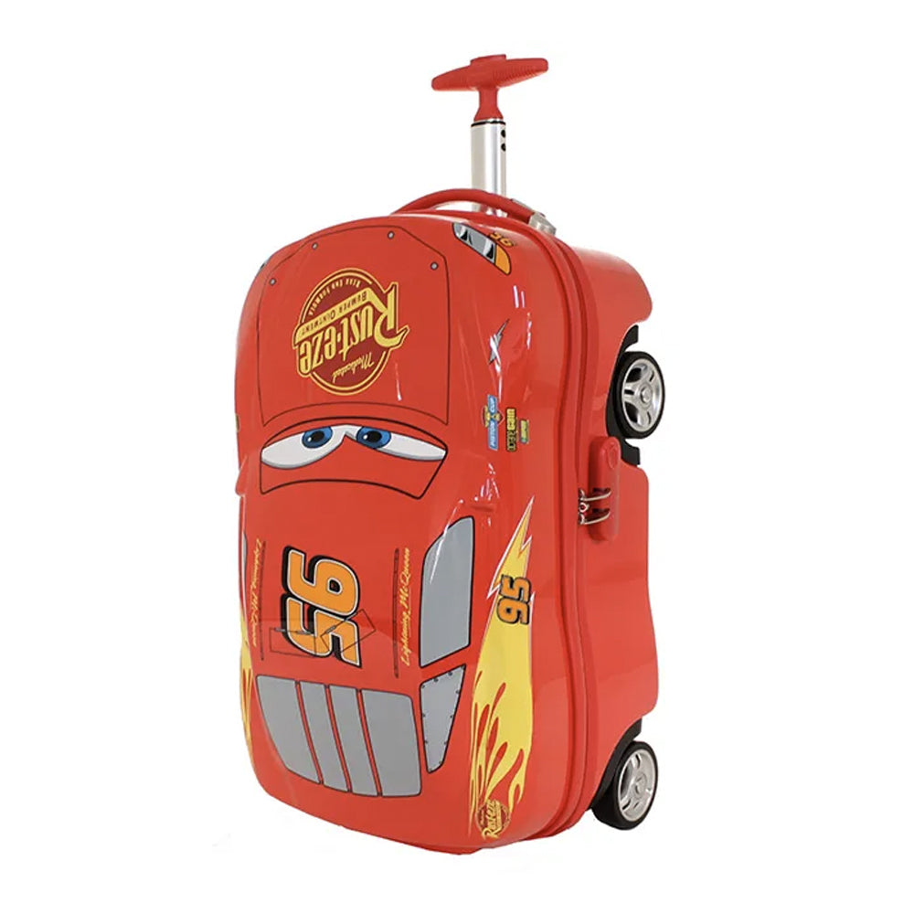 Disney Lightning Mcqueen 19" Hard Case Wheeled Trolley Onboard Suitcase Luggage Bag