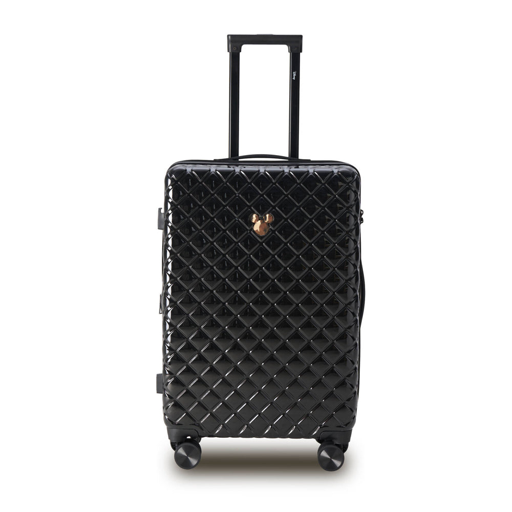 Disney Mickey 66cm Suitcase Luggage Travel Checked Trolley Hard Case Black