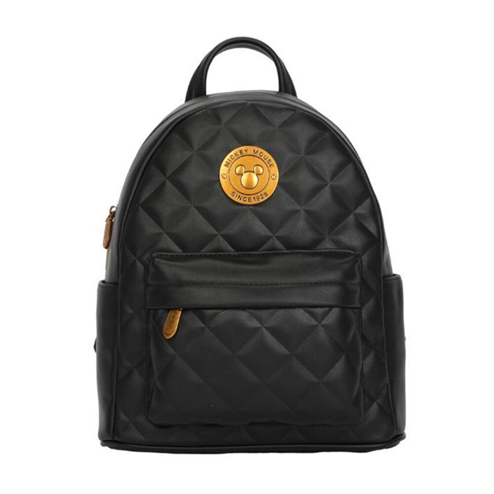 Disney Mickey PU Backpack Kids/Children School Quilted Rucksack Bag Black