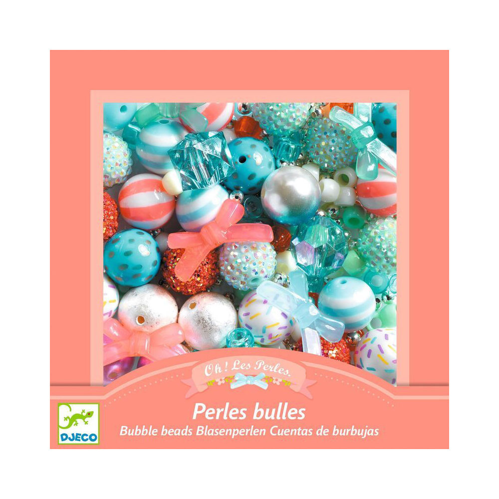 Djeco Bubble Beads 15x15cm Jewelry Making Craft Kit Kids/Children 4y+ — Silver