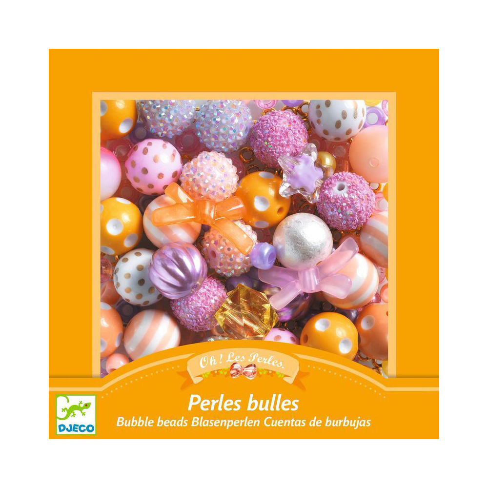 Djeco Bubble Beads 15x15cm Jewelry Making Craft Kit Kids/Children 4y+ — Gold