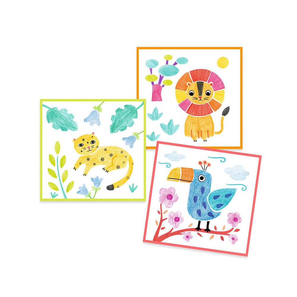 Djeco Animal Stencils Set 18x18cm Art Tracing Educational Toy Kids/Child 3y+ (2 Pack) — image 3