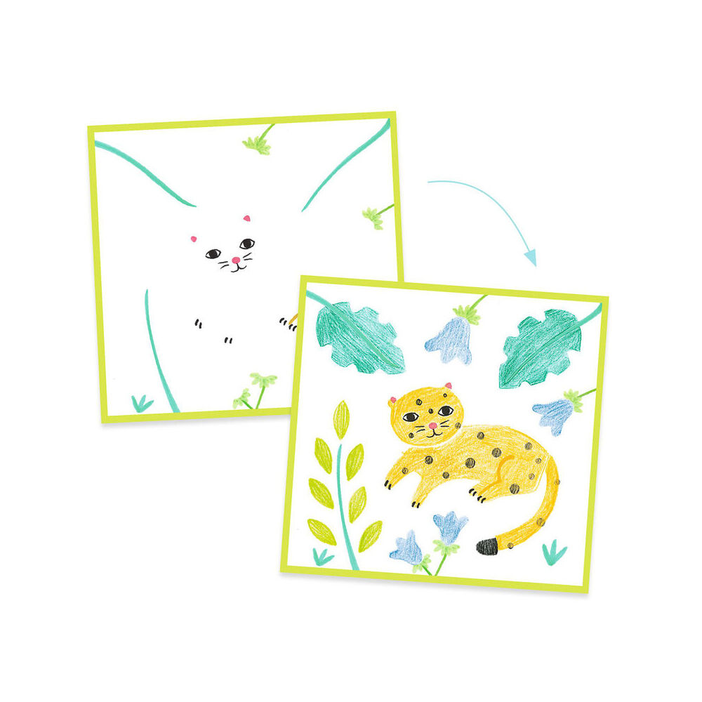 Djeco Animal Stencils Set 18x18cm Art Tracing Educational Toy Kids/Child 3y+ — image 5