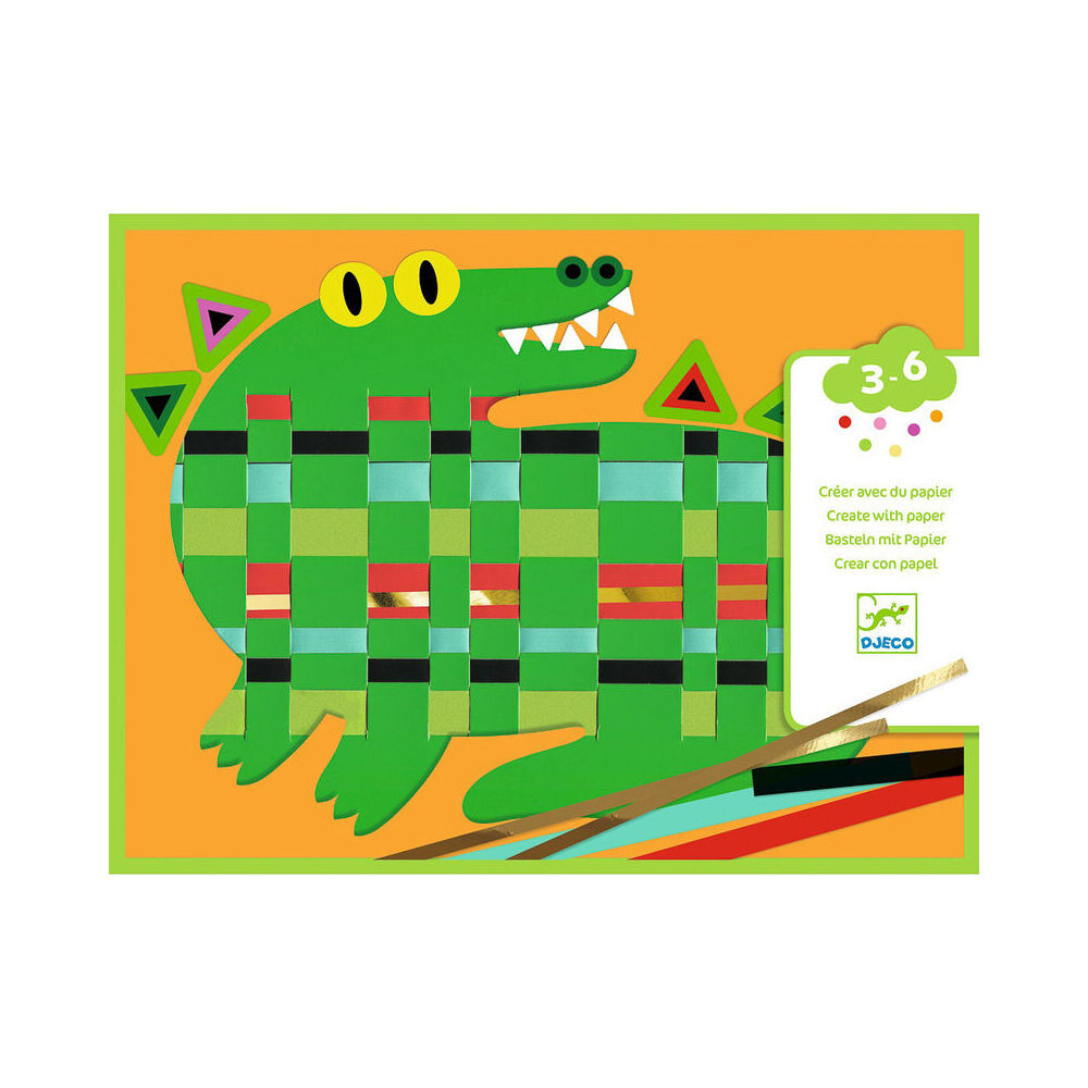 Djeco Animal Create w/ Paper Weaving Art/Craft Activity Set Kids/Children 3y+ (2 Pack) — image 2