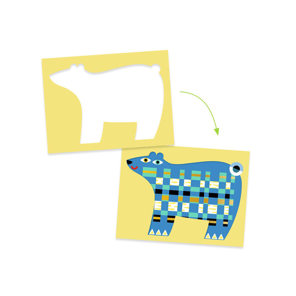 Djeco Animal Create w/ Paper Weaving Art/Craft Activity Set Kids/Children 3y+ (2 Pack) — image 4