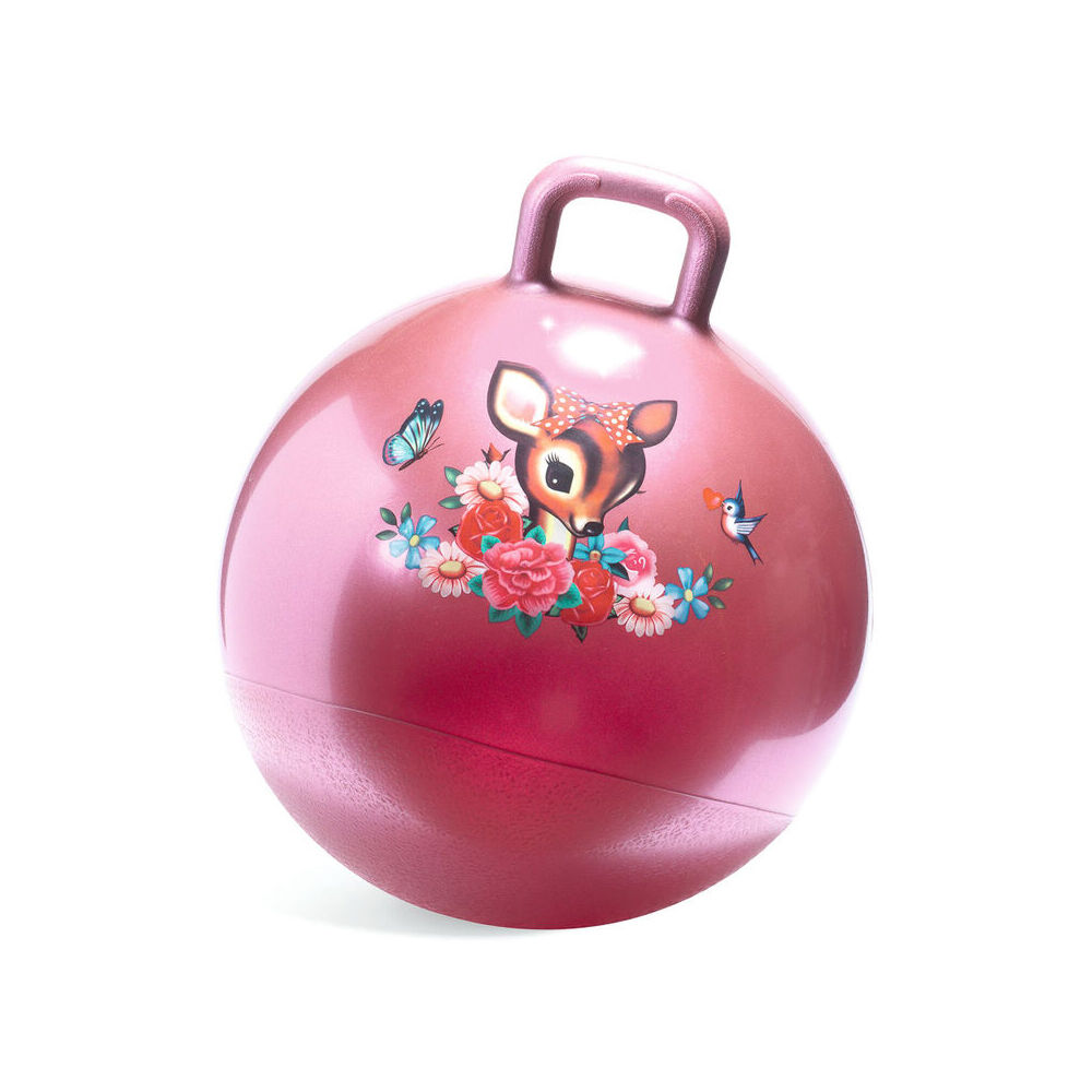 Djeco Fiona Jumpa Ball w/ Handles 45cm Kids Indoor/Outdoor Play Toy Pink 3y+